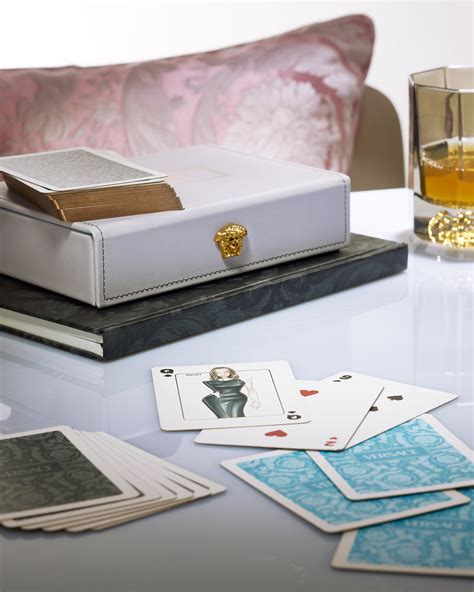 cards versace teatro|Versace Leather Box And Playing Cards .